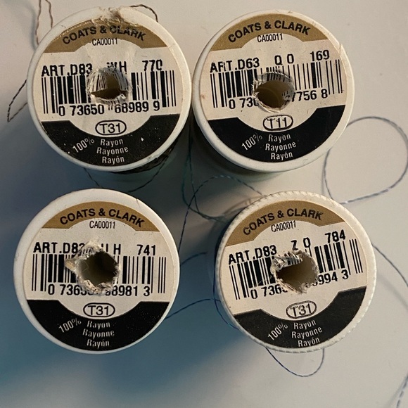 Coats & Clark Variagated Thread lot of 4 assorted color spools new + nearly new - Picture 2 of 4